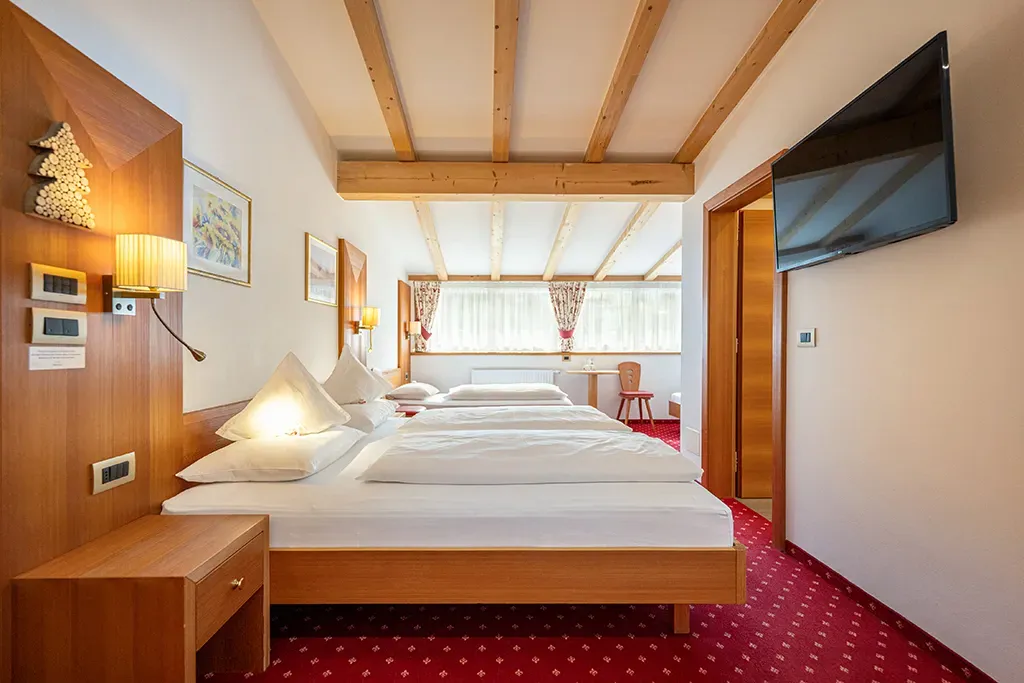 Mehrbettzimmer im Garni Crepaz – helle und freundliche Raumgestaltung