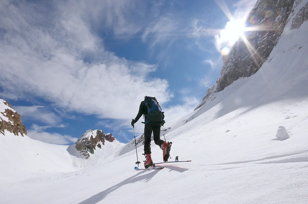 Skitouren in den Dolomiten bei Wolkenstein mit Pulverschneeabfahrt