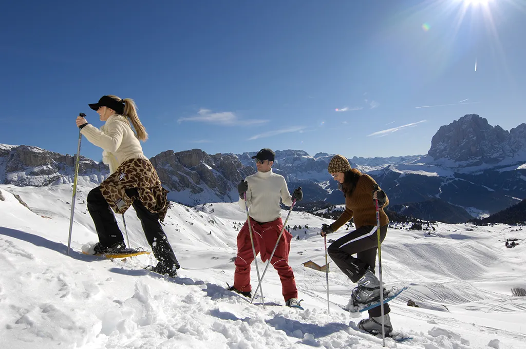 Schneeschuhwandern und Wintererlebnisse in den Dolomiten bei Wolkenstein